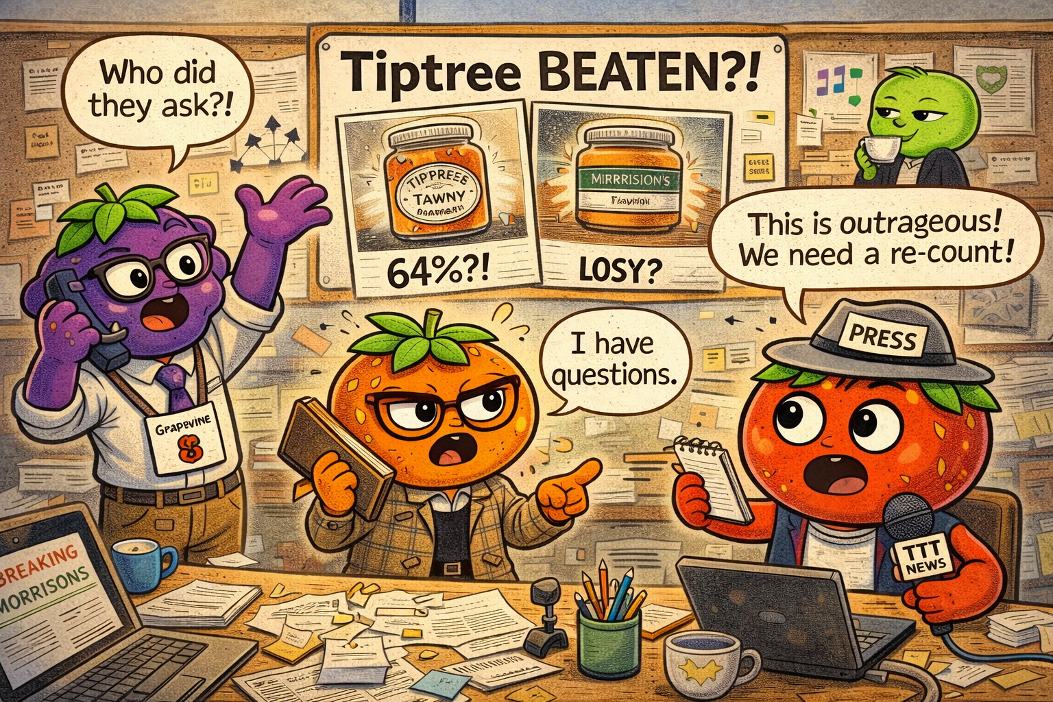 Tiptree Marmalade Beaten by Supermarket Brand – Fruit Newsroom in Absolute Disarray